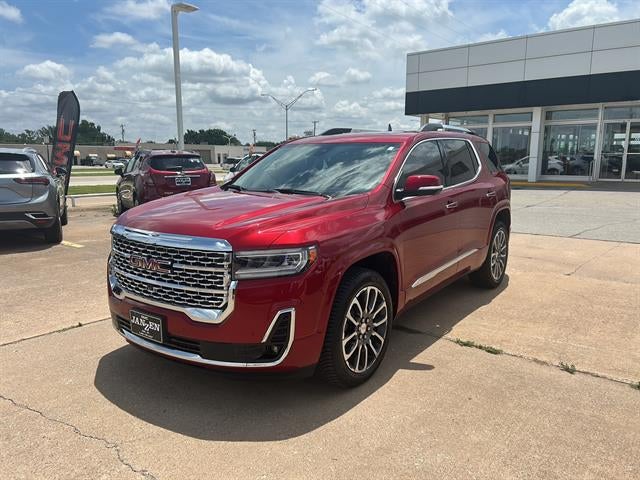 2022 GMC Acadia Denali in Cayenne Red Tintcoat — front three-quarter view