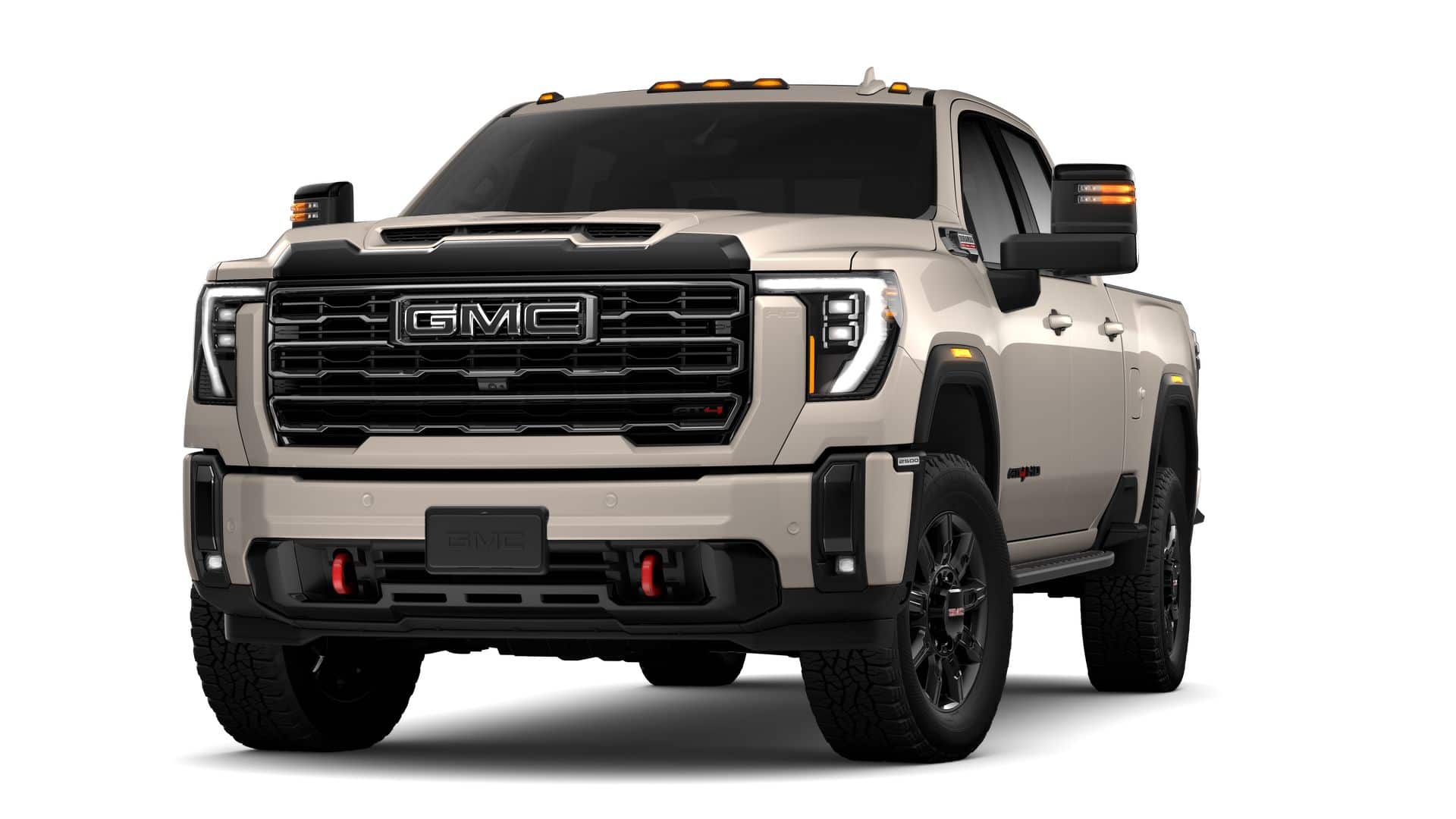 2026 GMC Sierra 2500 HD AT4 in Coastal Dune — front three-quarter view