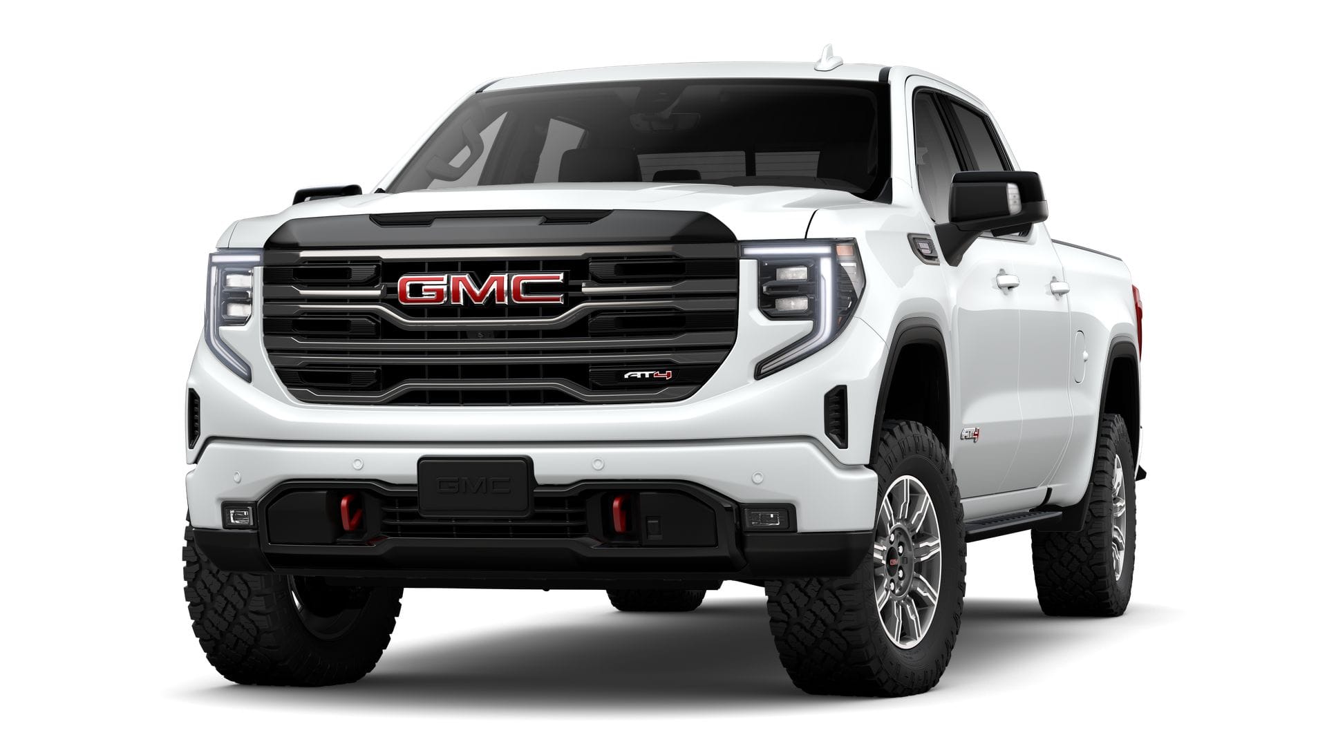 2026 GMC Sierra 1500 AT4 in Summit White — front three-quarter view